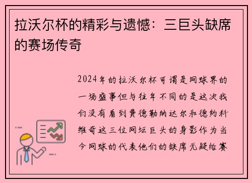 拉沃尔杯的精彩与遗憾：三巨头缺席的赛场传奇